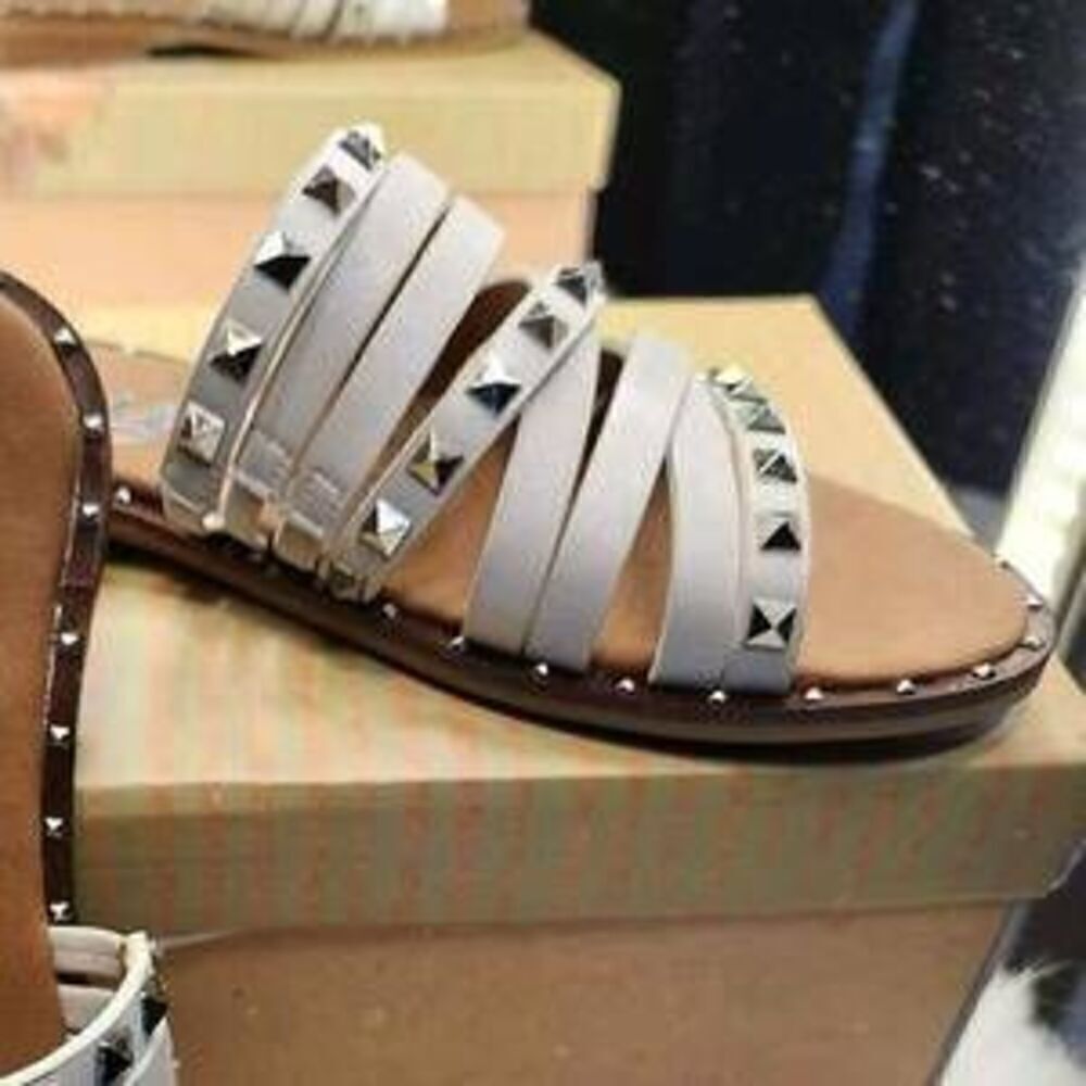 White Studded Sandals - Picture 4 of 5
